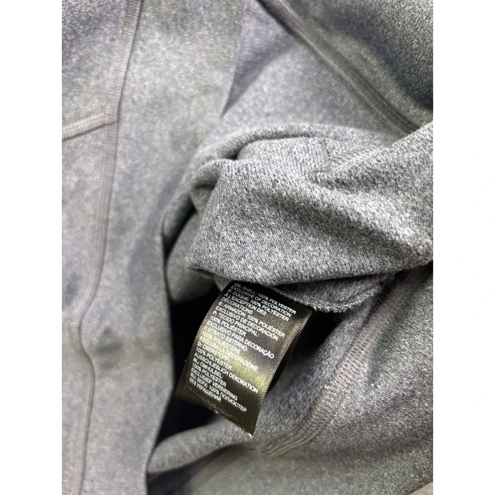The North Face Hoodie Mens M Blue Gray Heathered Performance Fleece‎ Pullover